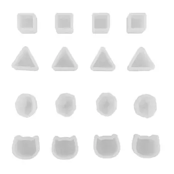 

16Pcs Tiny Silicone Jewelry Earring Necklace Pendant Mold Casting Jewelry Tools Q0KE