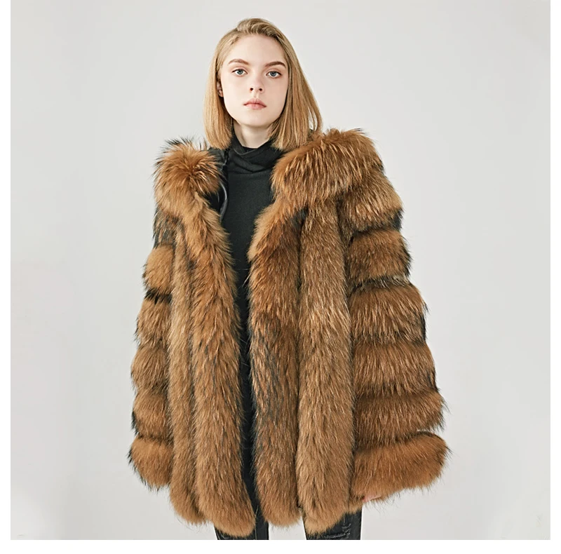 MAOMAOFUR куртка из натурального меха енота женская новая модная верхняя одежда из натурального меха женская утепленная одежда с длинными рукавами пальто из натурального меха