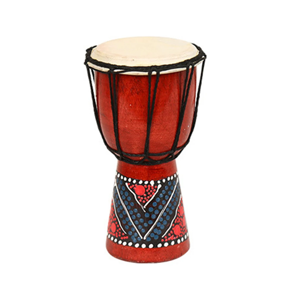 4 Inch 6 Professional African Djembe Drum Wooden Goat Skin Good Sound Traditional Musical Instrument | Спорт и развлечения
