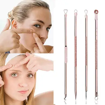 

4pcs/Set Stainless Steel Blackhead Remover Needles Care Extractor Pimple Blemish Acne Treatments Skin Beauty Face Tools X0U1