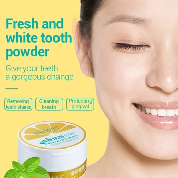 

BAIMISS Tooth Whitening Powder 50g Fresh Dazzle Teeth Brighten Oral Hygiene Cleaning Tools Plaque Tartar Stains Remover Gentle