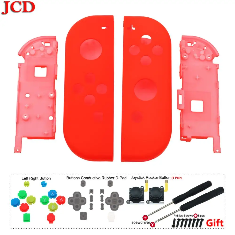 No1 JCD пластик для Joy-Con, сменный Ремонтный комплект, DIY чехол, Корпус Корпуса, оболочка для пульта управления, с отверткой - Цвет: No1