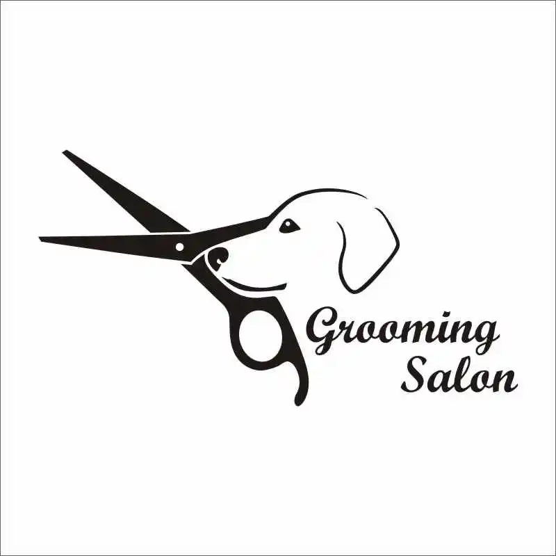 DCTAL Dog Grooming Salon Pet Shop Sticker Decal Posters Vinyl Wall Art Decals Parede Decor Mural Pet Shop Sticker