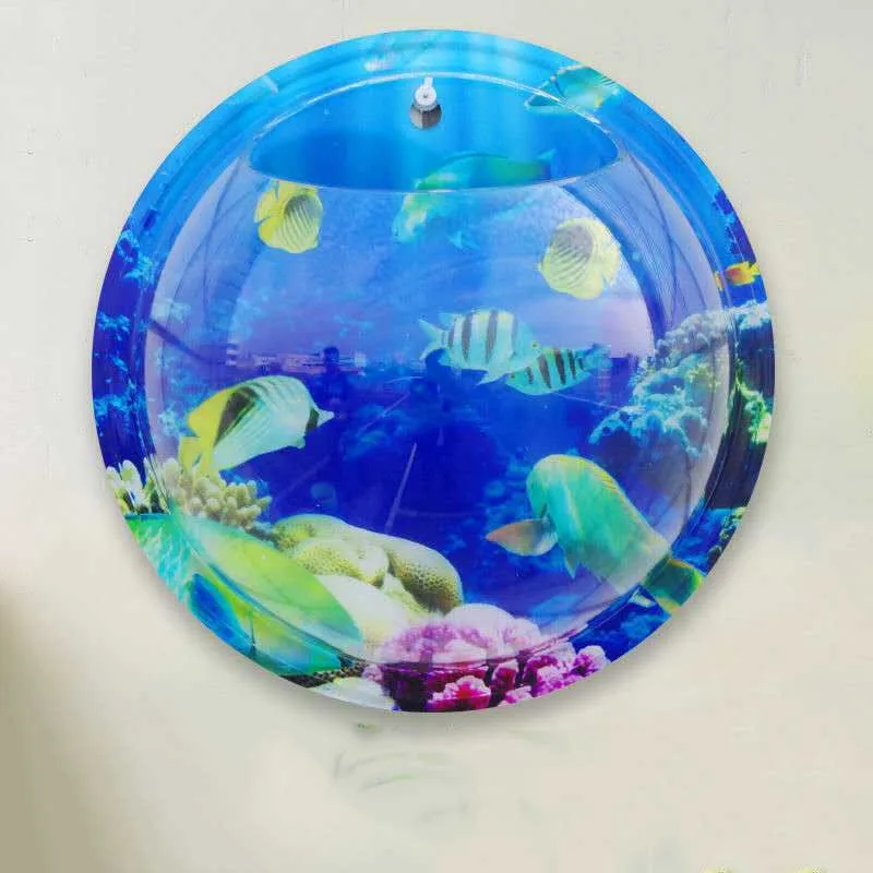 New Acrylic Fish Bowl Wall Hanging Aquarium Tank Aquatic Pet Supplies Pet  Products Wall Mount Fish Tank For Betta Fish - Aquariums - AliExpress