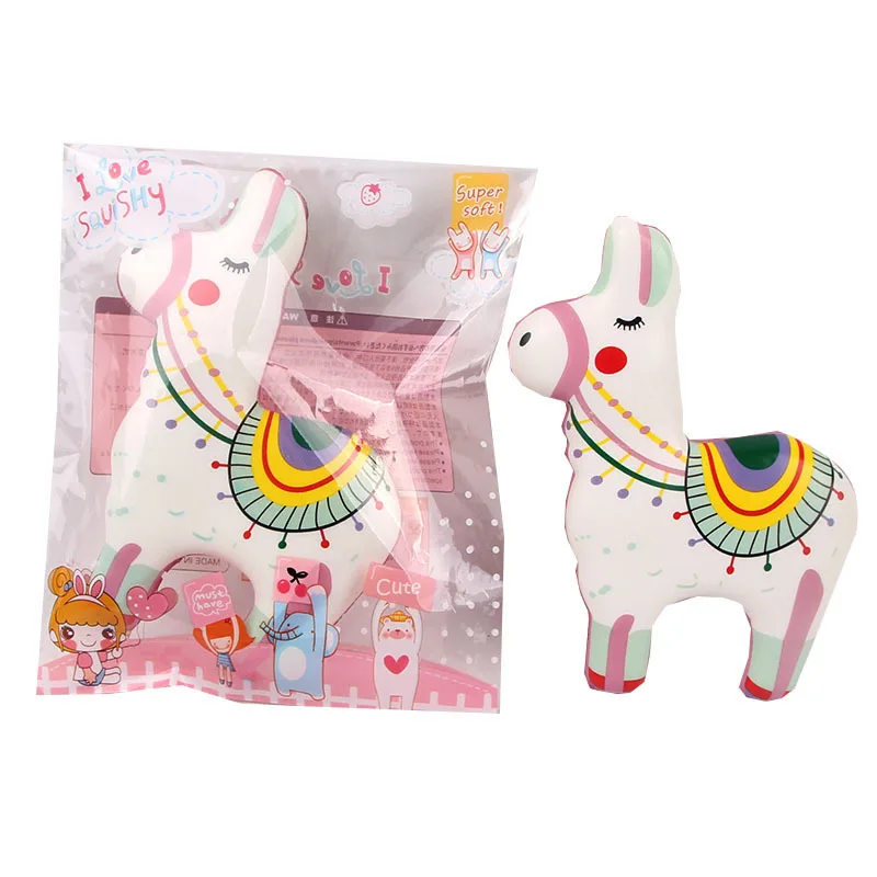 Kawaii красочные овечки альпака мягкие сжимаемые игрушки животные медленно
