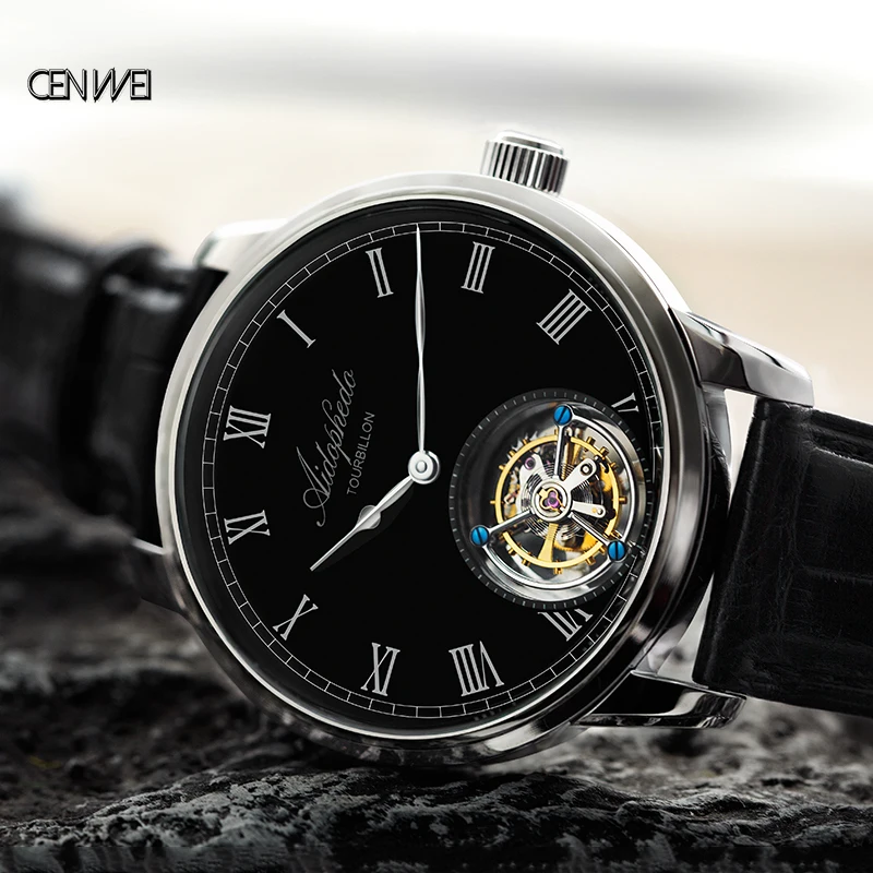 Real Tourbillon ST8230 мужские деловые повседневные часы Aidophedo Мужские механические из