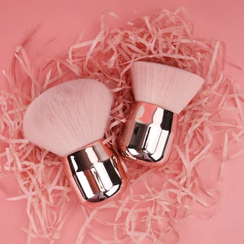 

Professional Blush Powder Makeup Brush Mushroom Shape Single Portable Foundation Brush Rose Gold Pincel Beauty Brush Tools
