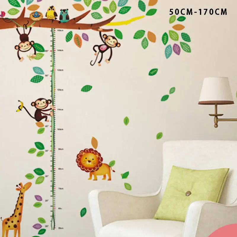 style 4 Наклейки на стену, съемные наклейки на стену, Мультяшные детские наклейки для измерения роста, декоративные наклейки на стену, диаграмма роста, декор для детской спальни - Цвет: style 4