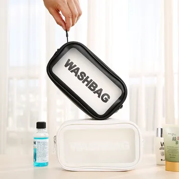 

Waterproof Washbag Transparent Cosmetic Case Large Capacity Portable Travel Makeup Organizer Storage Bag Pvc Zipper Handbags