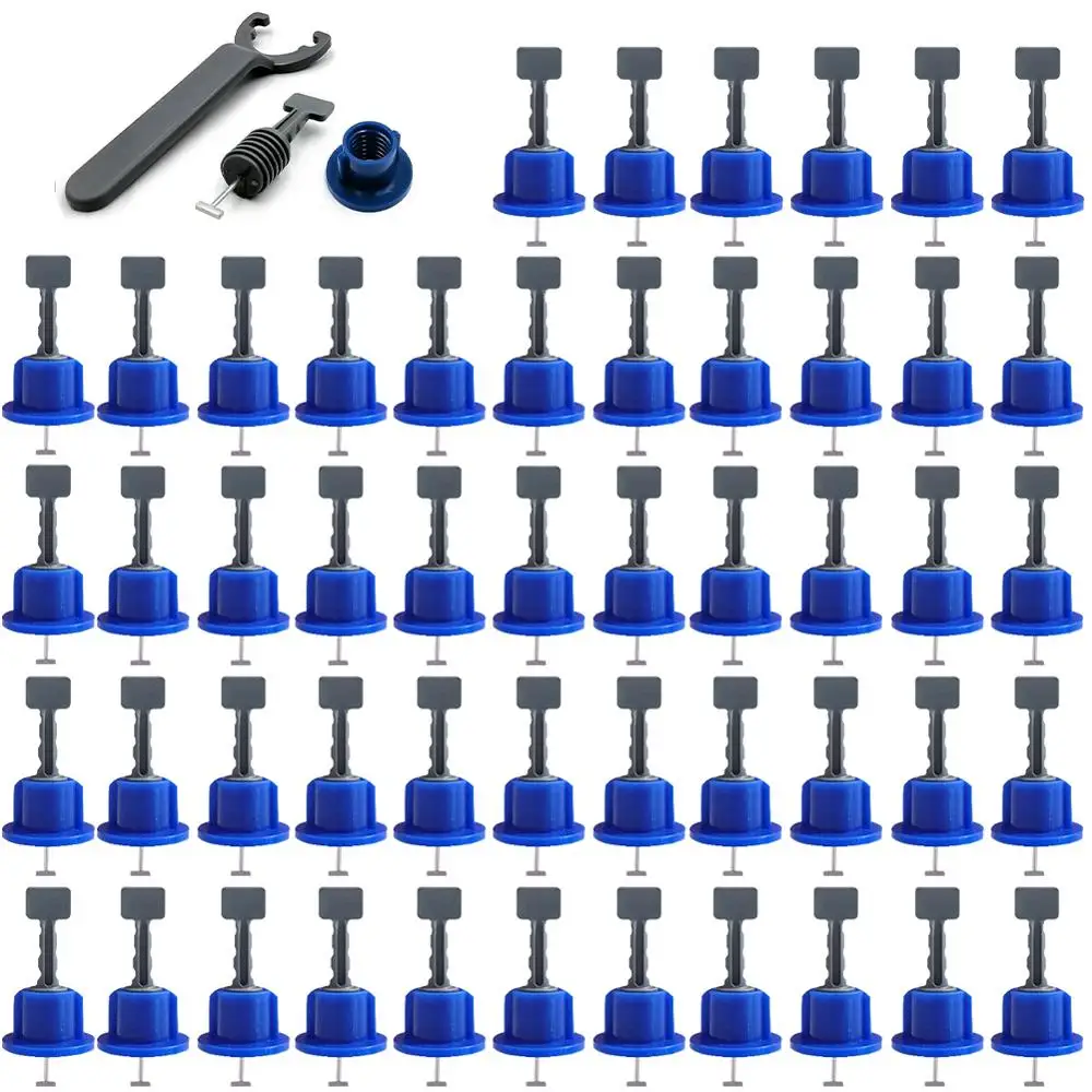 

50pcs/set Flat Ceramic Floor Wall Construction Tools Reusable Tile Leveling System Kittile Leveling System Kit For Tile Dropship