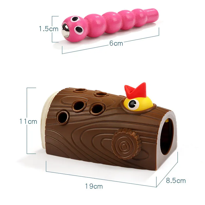 Деревянная игра Ловля Червей магнитная рыболовная игрушка для кормления багов