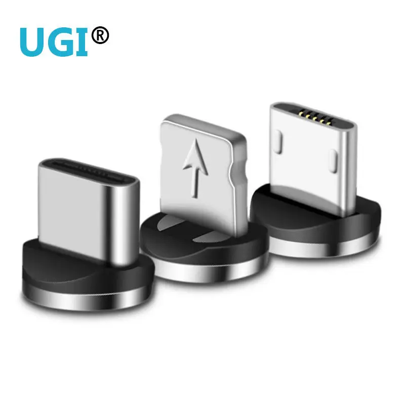 

360° Magnetic Micro USB C IOS Round Connector Adapter Charger For Cable