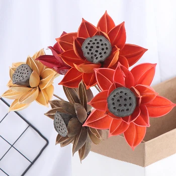 

Natural DIY hibiscus Lotus Dried beautiful flower Wedding decoration Valentine's Day for Home