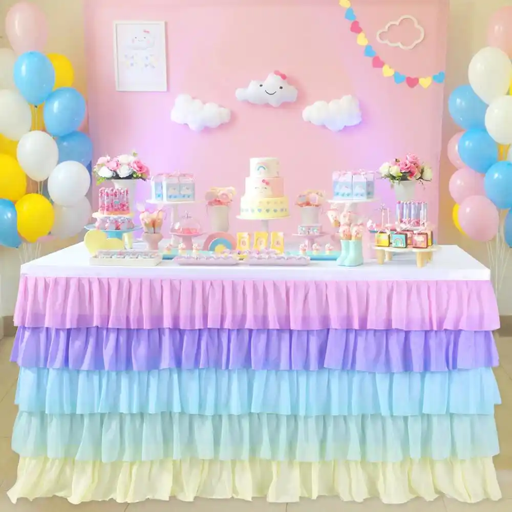 Huiran Falda De Mesa Decoracion Para Fiesta De Cumpleanos De Sirenita Recuerdos De Fiesta De Sirena Bajo El Mar Decoracion Para Fiesta De Bienvenida Al Bebe Nina Decoraciones Diy De Fiestas Aliexpress