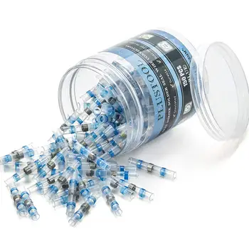 

150PCS Solder Seal Wire Connectors Solder Seal Butt Connectors Heat Shrink Solder Wire Connectors Electrical Insulated Marine