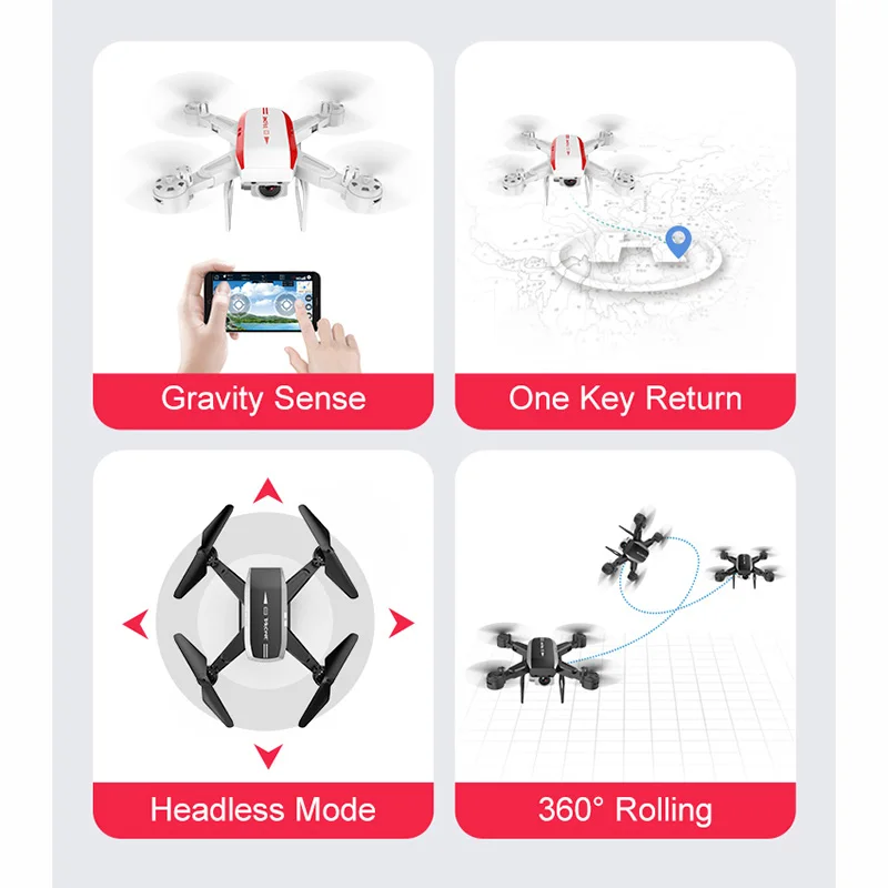 New RC Drone Helicopter WiFi FPV With Camera 4K 16MP HD Aerial Photography RC Quadcopter Drone Altitude Hold Quadrocopter Dron