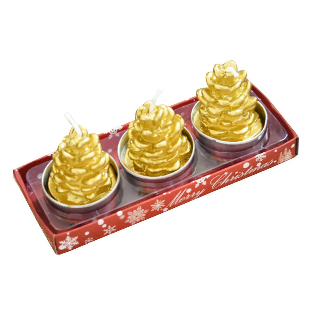 Pine cones Буги восковая свеча бар креативный Санта-Клаус реквизит Рождество красивый - Цвет: Pine cones
