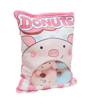 

Cute Cartoon Doughnut Pig Style Office Pillow High-elastic Plush Neck Head Support Home Decorative Pillows for Home Office