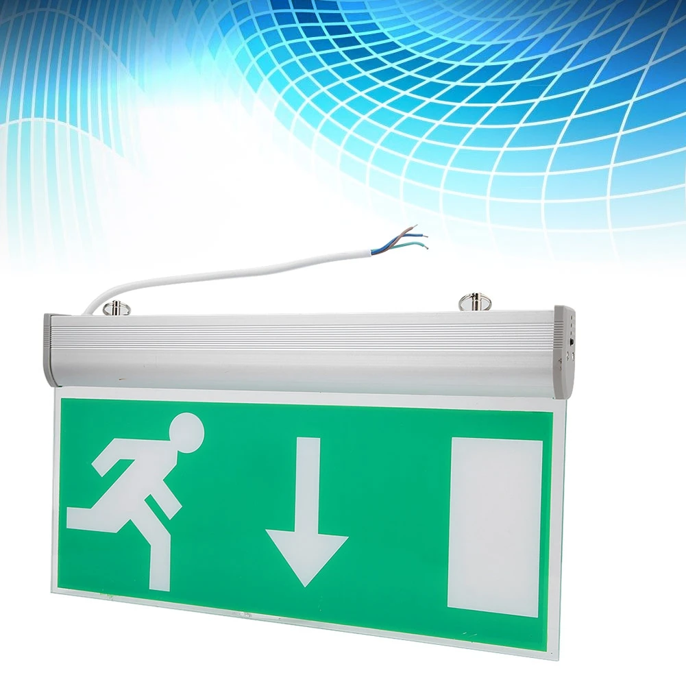 

LED Emergency Exit Lighting Sign Safety Evacuation Indicator Light 110-220V LED Emergency Sign Lights Free Shipping