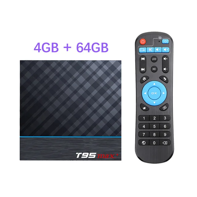 T95 MAX Plus приставка Amlogic S905X3 Android 9,0 4G 32G/64G 2,4G& 5G двойной Wifi Bluetooth 4K домашний Медиаплеер Smart tv box - Цвет: 4GB 64GB