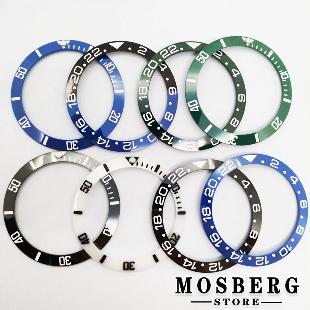 

Black Watch Bezel Insert Diameter 38mm*30.6mm Ceramics Watches Ring Fit 40mm Watch Case Accessories Parts