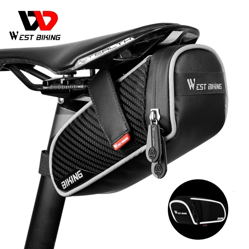 WEST BIKING Bike Saddle Bag Waterproof MTB Bicycle Back Seat Pannier