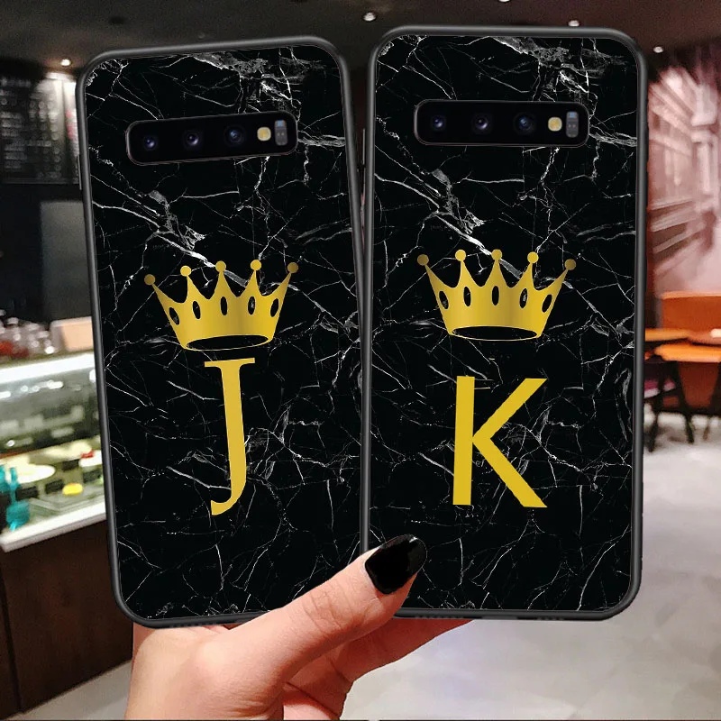Мягкий чехол для телефона Samsung Galaxy S7 Edeg S8 S9 Plus S10e S10Plus с надписью на заказ черный