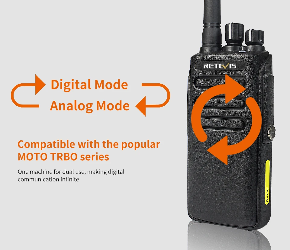 Высокая мощность 4 шт. DMR радио Retevis RT81 цифровая рация IP67 водонепроницаемый UHF зашифрованный цифровой/аналоговый радиоприемопередатчик