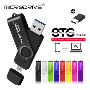 

OTG 3 in 1 type-c USB3.0 Flash Drive 128GB Pen drive 32GB 64GB 16GB Metal Key Ring Memory USB 3.0 Stick