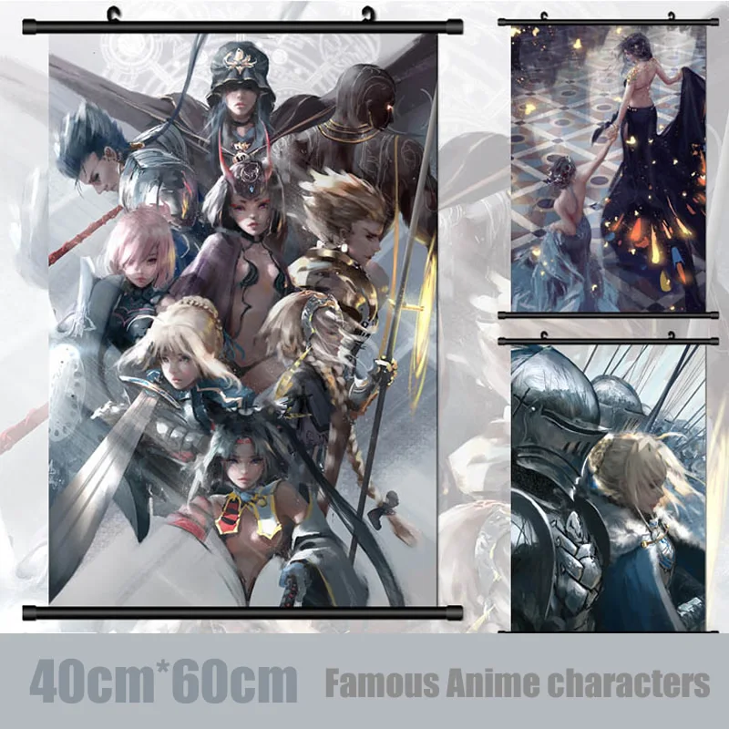 

Famous Anime characters Beautiful girl Saber High definition canvas posters hanging scroll paintings Worth collecting stickers