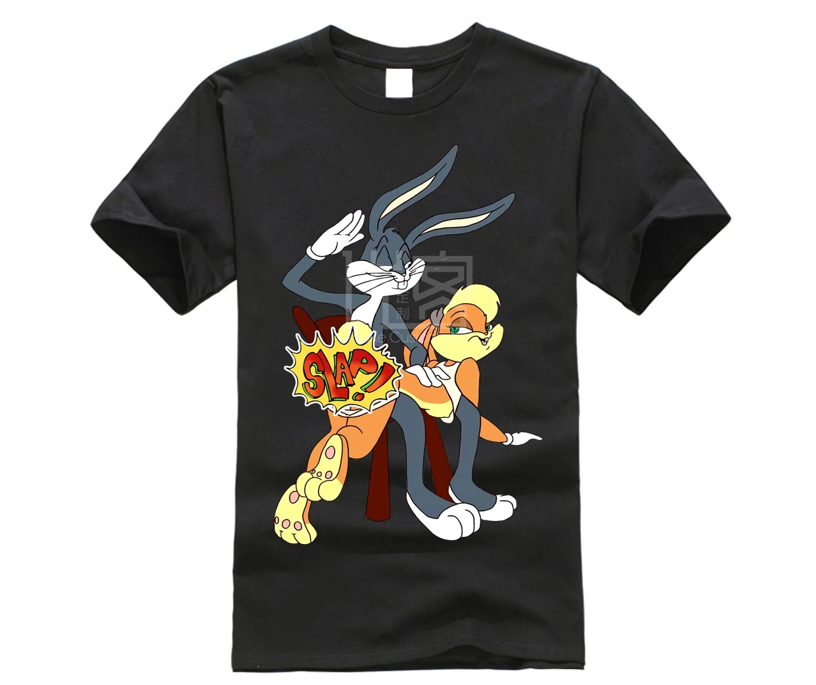 

Bugs Bunny and Lola, Looney Tunes Tee Cotton T-Shirt - Dark Heather