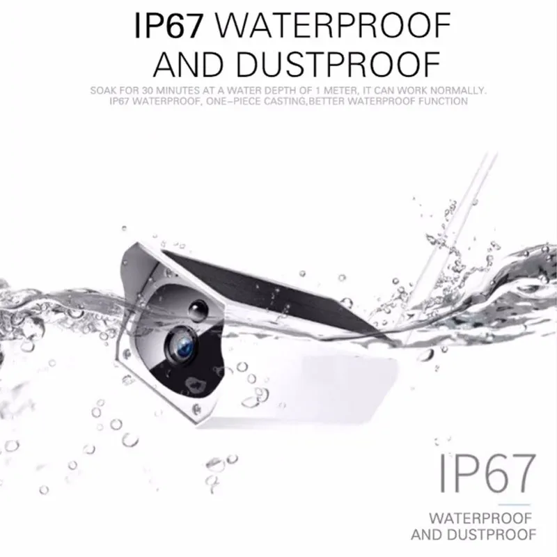 Камера Солнечная HD CCTV видеонаблюдения ip-камера Wi-Fi беспроводная наружная IP67 водонепроницаемая облачная ИК P2P Внешняя камера