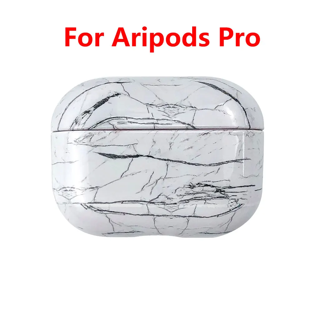 01 Чехол для наушников для Airpods 1 2 с мраморным узором, Жесткий Чехол для наушников, защитная крышка, аксессуары для Apple Airpods Pro, зарядная коробка - Цвет: 01
