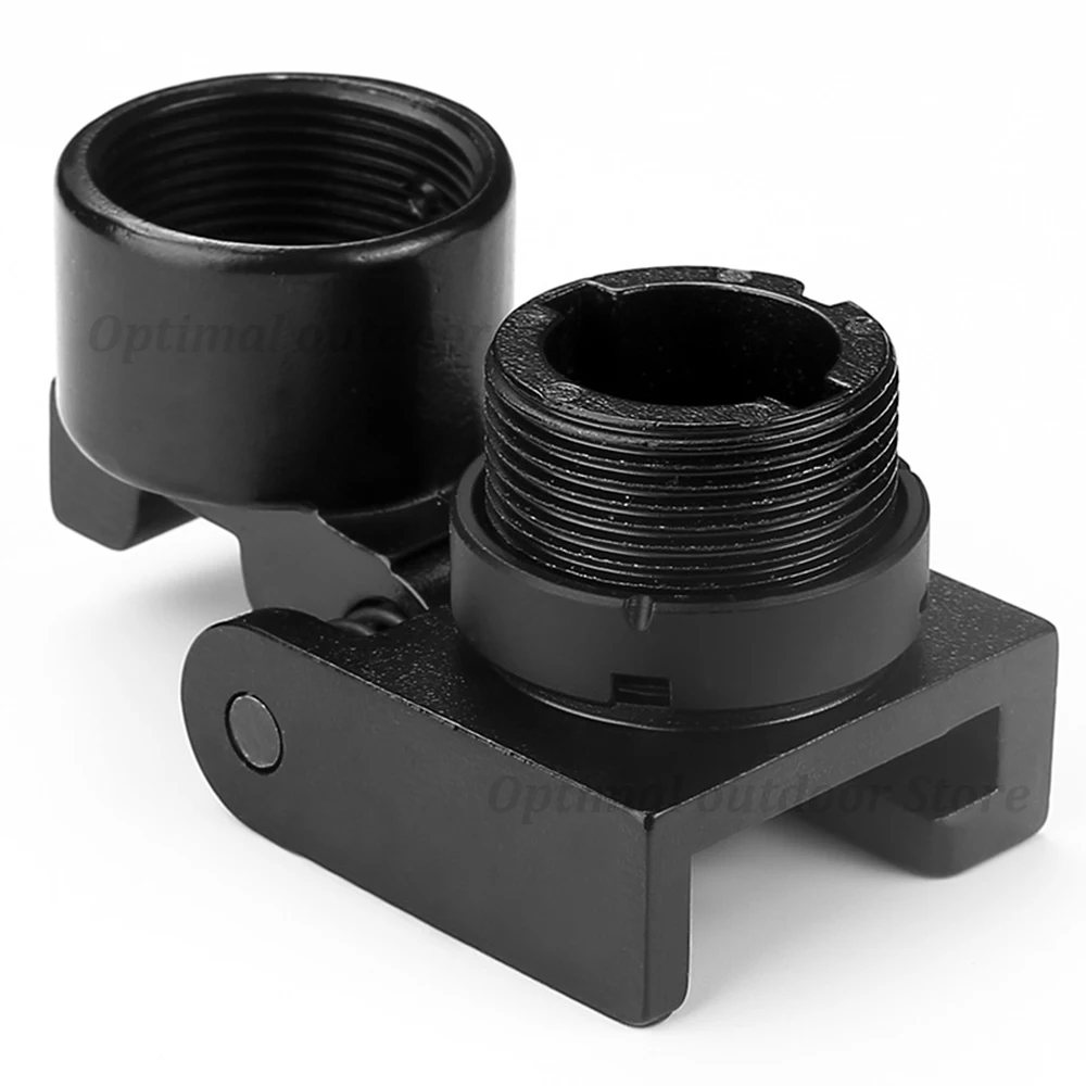 

TOtrait Tactical AK Side Folding Butt Stock Adaptor Mount Fit for AR15 M4 A2 AKs thread 1 3/16-16 UNC Hunting Accessories black