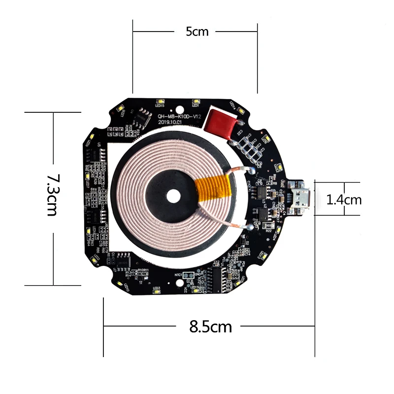 10 Вт Qi Беспроводная PCBA 7,5 Вт PCBA DIY печатная плата катушка модуль передатчик зарядное устройство для iPhone X 8 Plus для samsung S9 S8