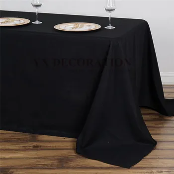 

1pcs Sold Polyester Rectangular Tablecloth Banquet Event Table Cloth For Wedding Christmas Decoration Decoration