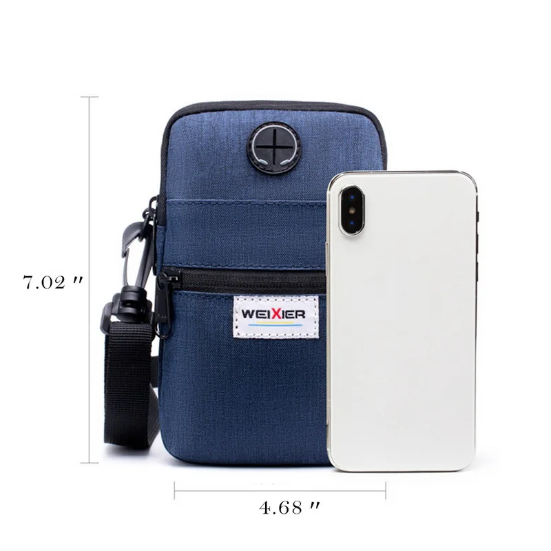 Прямая Новая мужская сумка для сотового телефона дорожный кошелек сумка для телефона Повседневная сумка через плечо