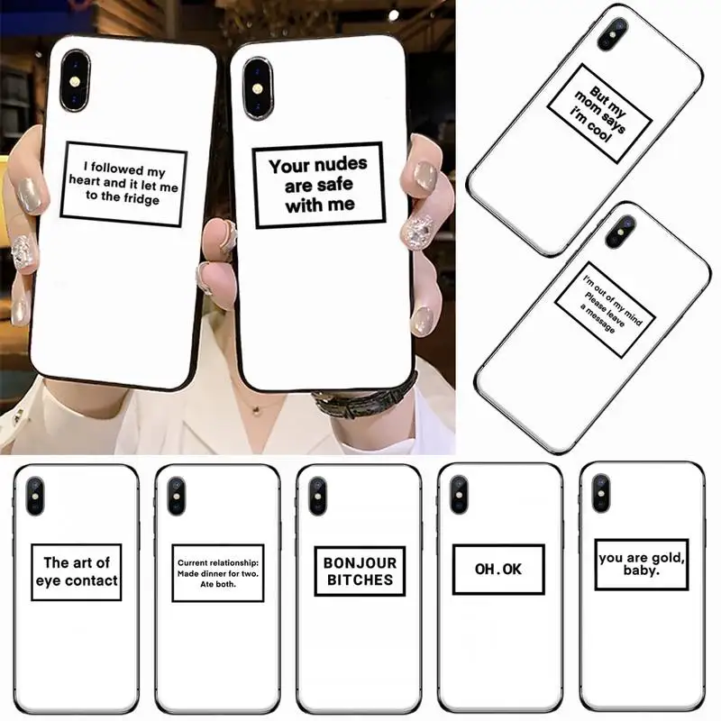 Funny Letter Phone Case for iPhone 11 12 pro XS MAX 8 7 6 6S Plus X 5S SE 2020 XR Funny Letter Phone Case for iPhone 11 12 pro XS MAX 8 7 6 6S Plus X 5S SE 2020 XR