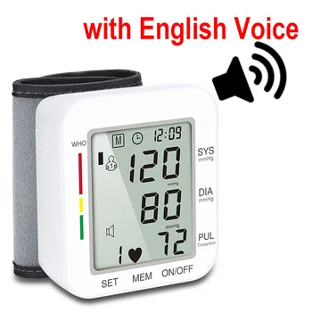 

Digital Wrist Blood Pressure Monitor Pulse Rate Heart Beat Rate Meter Device Medical Equipment Tonometer BP Sphygmomanometer