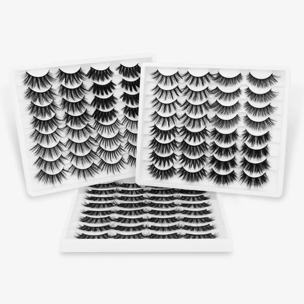 ISEEN 16 пар ресниц 3D норковые накладные ресницы естественные длинные объемные