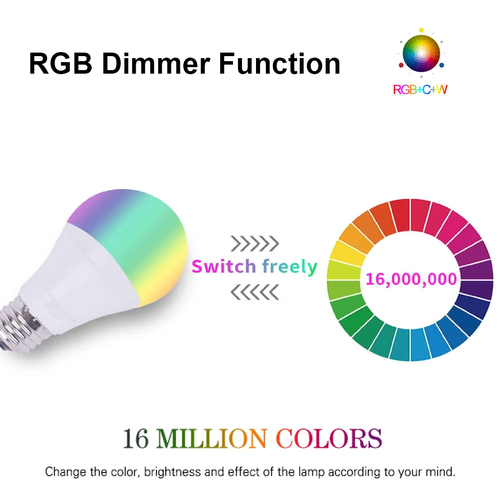 AVATTO Tuya 12W 15W WiFi Smart Light Bulb E27 RGB LED Lamp Dimmable with Smart Life APP Voice Control for Google Home Alexa smart led light bulbs