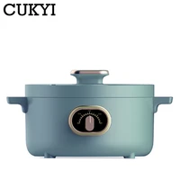 CUKYI 3L Electric Multicooker Mini Cooking Pot Skillet Frying Boiling Stewing Pot Hot Pot Noodles Breakfast Maker Non-stick 220V 1