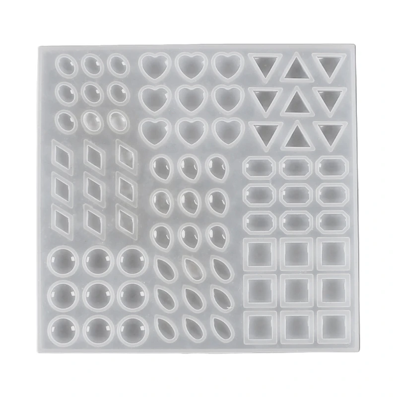 1 Pc Molds for Casting Resin Heart Shaped Round Square Oval Rhombus Triangle Square Polygon Drop Shape Mold for Home Decor