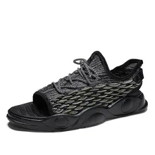 ; сезон лето; мужские трендовые тканевые шлепанцы в Корейском стиле; универсальные Нескользящие сандалии