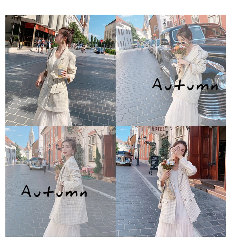 Autumn new fashion small suit blazer women Korean version spring autumn design sense of loose temperament suit jacket K055
