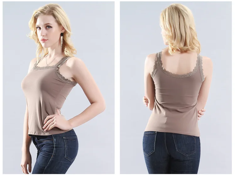 Весенне-летнее кружевное платье-майка с u-образным вырезом, женское ...