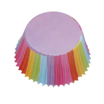 

Delicate 100Pcs PVC Colorful Paper Tray Cake Cupcake Liner Holder Muffin Case Cup Mold For Muffins/ice Cream/cookies/chocola