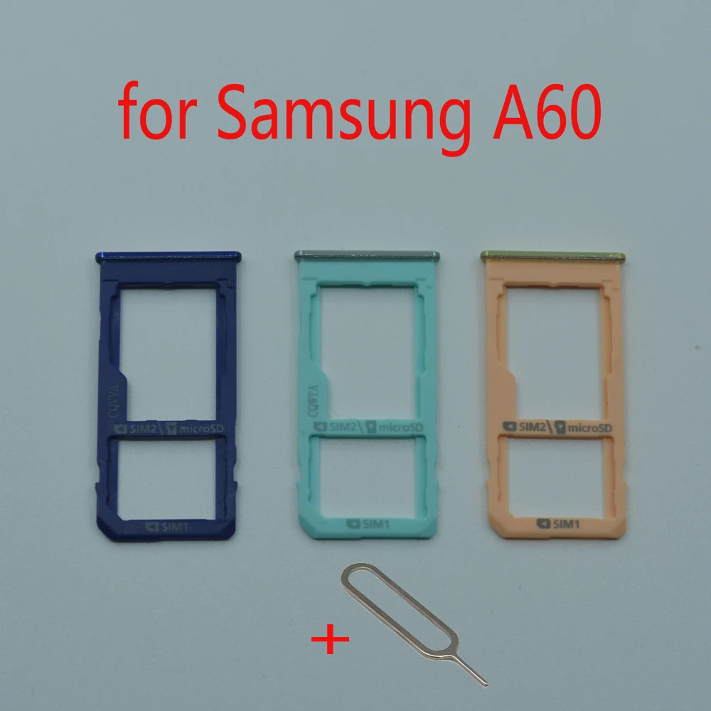 Phone Sim Card Tray Slot For Samsung Galaxy A60 A6060 Original Cellphone  Micro Sd Card Adapter Holder Accessories - Sim Cards Adapters - AliExpress