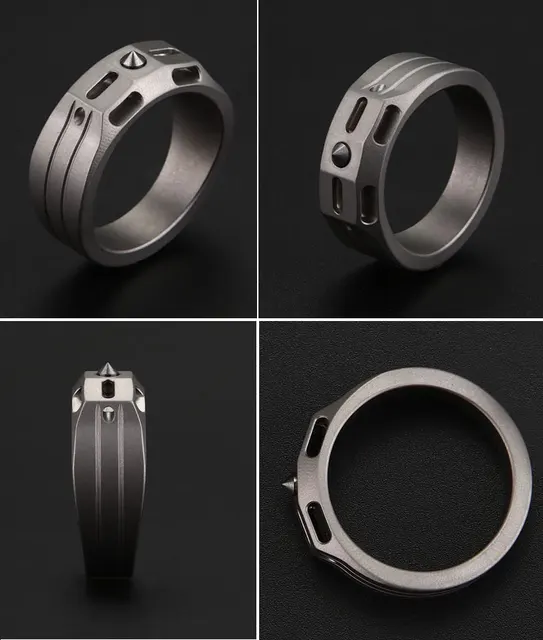 Titanium Ring Tungsten Self Defense Ring - Bosetitanium