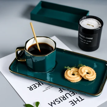 

European luxury exquisite Coffee mug dish Nordic high-end afternoon ceramic tea cup set YHJ40708
